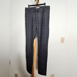 Calvin Klein Plaid Pants Trousers Black Gray Size 2